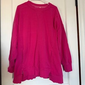 Free People Movement Pink Crewneck Size M
